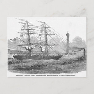 Abreise von 'The Lizzie Webber' Postkarte