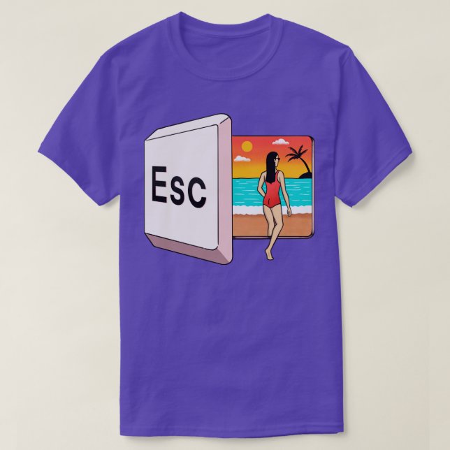 Abreise zum Strand T-Shirt (Design vorne)