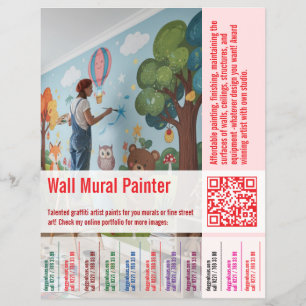 Abreißflyer Einstellungsflyer für Maler & Dekora Flyer