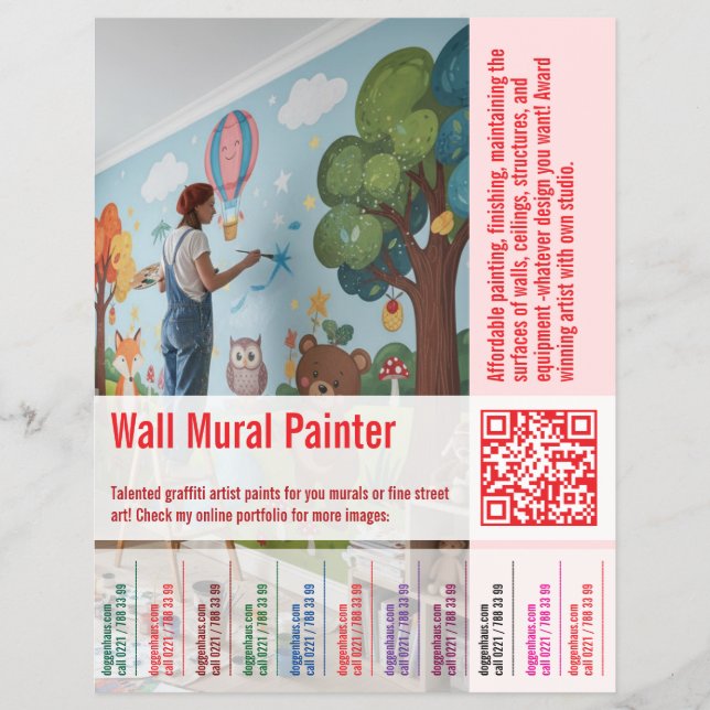 Abreißflyer | Einstellungsflyer für Maler & Dekora Flyer (Vorne)