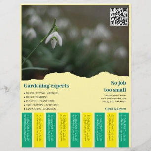 Abreißflyer quadratische Bilder Gartenarbeit Flyer