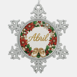 Abril Baby’s First Christmas Snowflake Ornament