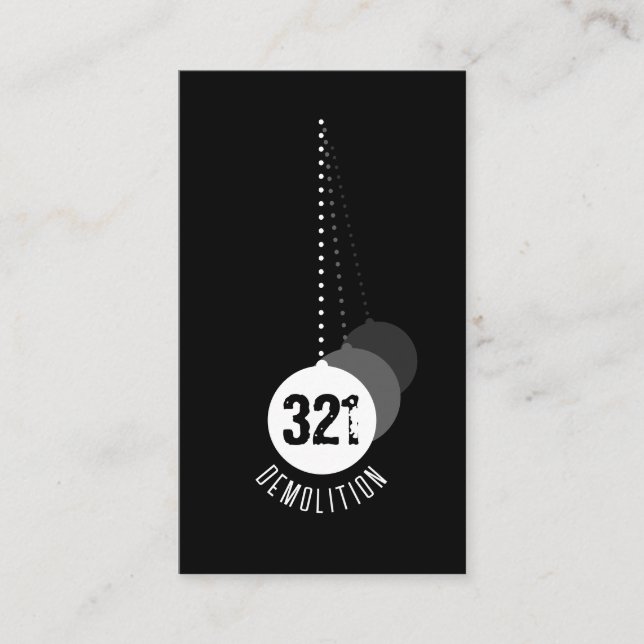 Abrisskarte Visitenkarte (Vorderseite)