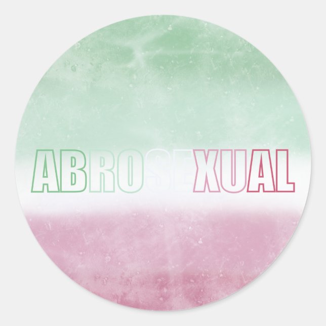 Abrosexual pride flag sticker (Vorderseite)