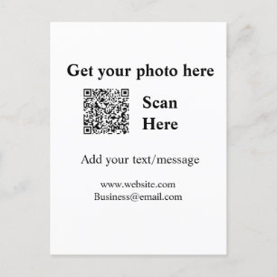 Abrufen Ihres Foto-Scan QR Website E-E-Mail-Adress Postkarte