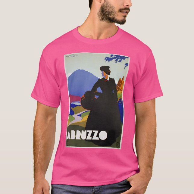 Abruzzen Italien Vintage Italienische Reise wieder T-Shirt (Vorderseite)