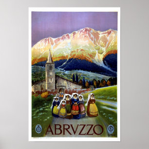 Abruzzen restauriert Vintage italienische Reise Poster
