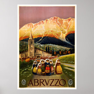 Abruzzo Abruzzo Italien - Vintage Travel Posters Poster