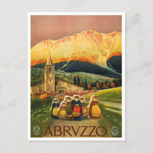 Abruzzo, Abrvzzo, italy Vintage Travel Postkarte