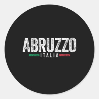 Abruzzo Italia Italienische Flagge Runder Aufkleber