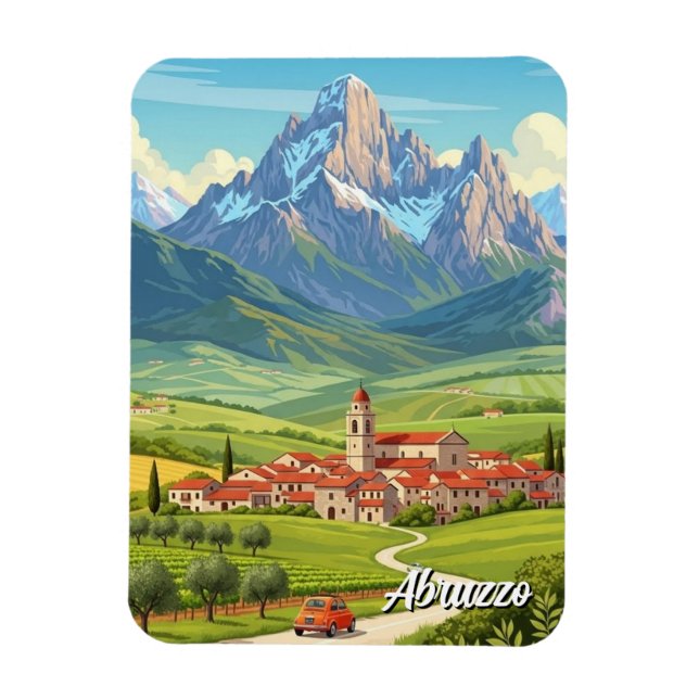 Abruzzo Italien Reise Magnet (Vertikal)