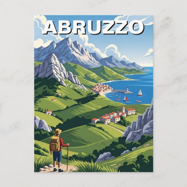 Abruzzo Italien Reise Postkarte (Vorderseite)