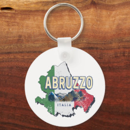 Abruzzo Italien Retro Region Karte Vintages Souven Schlüsselanhänger