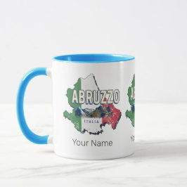Abruzzo Italien Retro Region Karte Vintages Souven Tasse
