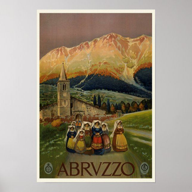 Abruzzo Italien Vintage Poster (Vorne)