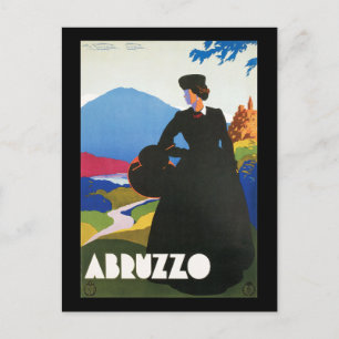 Abruzzo, Italien Vintage Reise Werbeplakat Postkarte