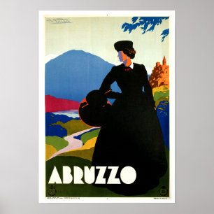 Abruzzo Italien Vintage Reisen Poster