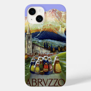 Abruzzo Italien Vintage Reiseplaner mit Wirkung fü Case-Mate iPhone 14 Hülle