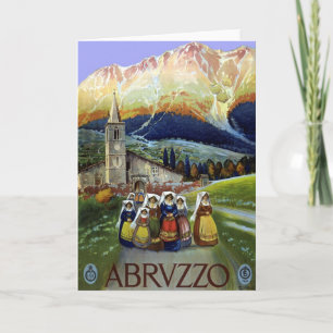 Abruzzo Italien Vintage Reiseplaner mit Wirkung fü Karte