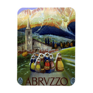 Abruzzo Italien Vintage Reiseplaner mit Wirkung fü Magnet
