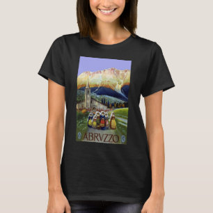 Abruzzo Italien Vintage Reiseplaner mit Wirkung fü T-Shirt
