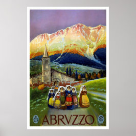 "Abruzzo, Italien" Vintage Travel Poster