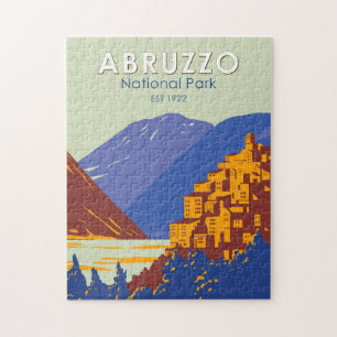 Abruzzo Nationalpark Italien Reisen Vintag Puzzle