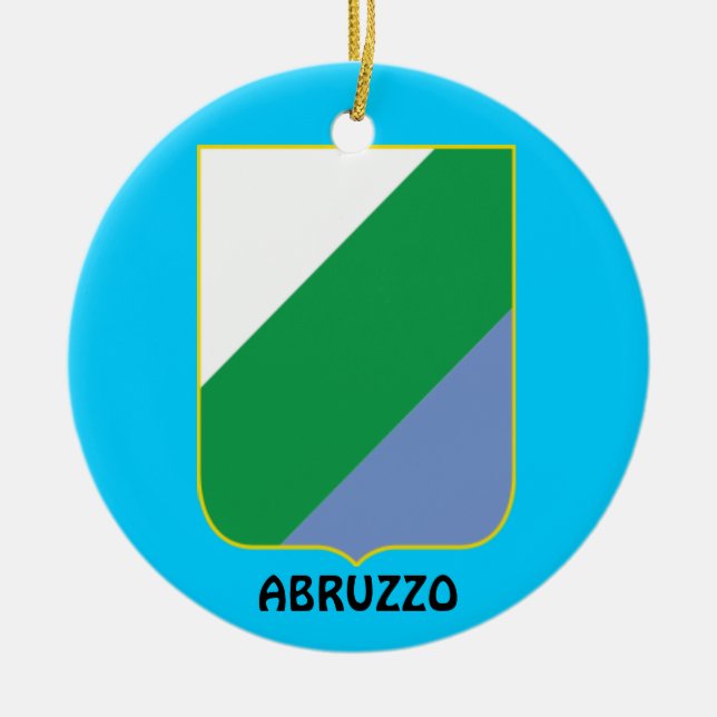 Abruzzo-Region Cristmas Verzierung Keramikornament (Vorne)