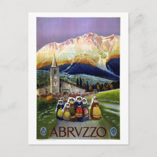 Abruzzo restauriertes vintage italienisches Reisep Postkarte