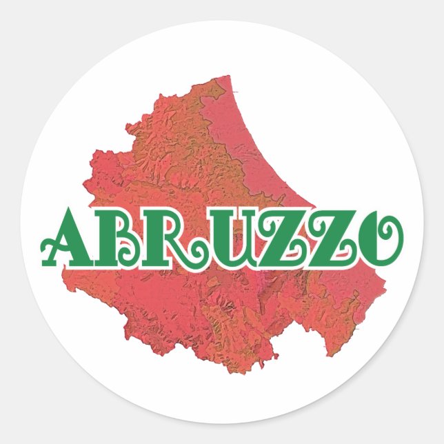 Abruzzo Runder Aufkleber (Vorderseite)
