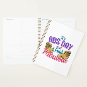 Abs Day Core Workout - Mops Dog Lover Planer
