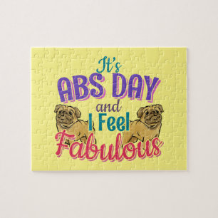 Abs Day Core Workout - Mops Dog Lover Puzzle