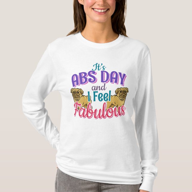 Abs Day Core Workout - Mops Dog Lover T-Shirt (Vorderseite)