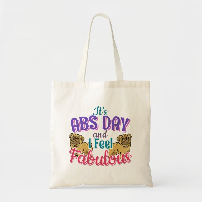 Abs Day Core Workout - Mops Dog Lover Tragetasche (Vorne)