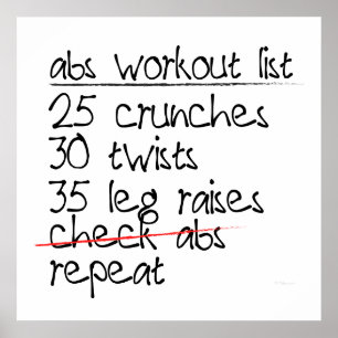 ABS-Workout-Liste Poster
