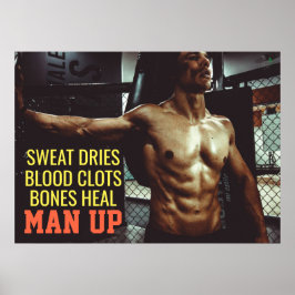 Abs Workout Motivierend Gym Poster