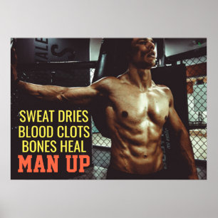 Abs Workout Motivierend Gym Poster