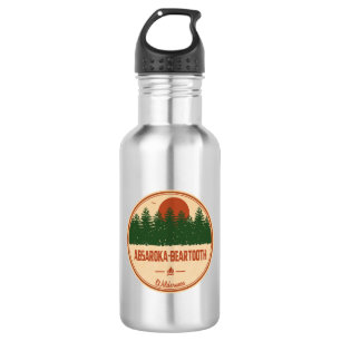Absaroka - Barkzahnspiel Montana Wyoming Edelstahlflasche