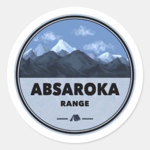 Absaroka Highlights Montana Camping Runder Aufkleber
