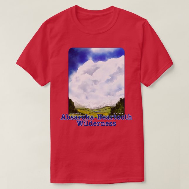 AbsarokaBearzahnspielbahn MontanaWyoming T-Shirt (Design vorne)