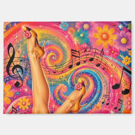 Absatz Musik Blumen Farbstrudel Magnet