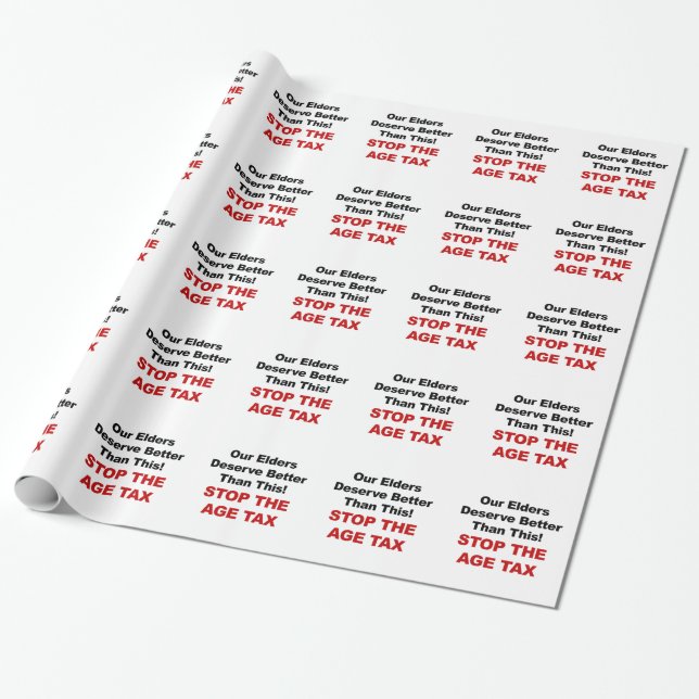 Abschaffung der Alterssteuer Geschenkpapier (Ungerollt)
