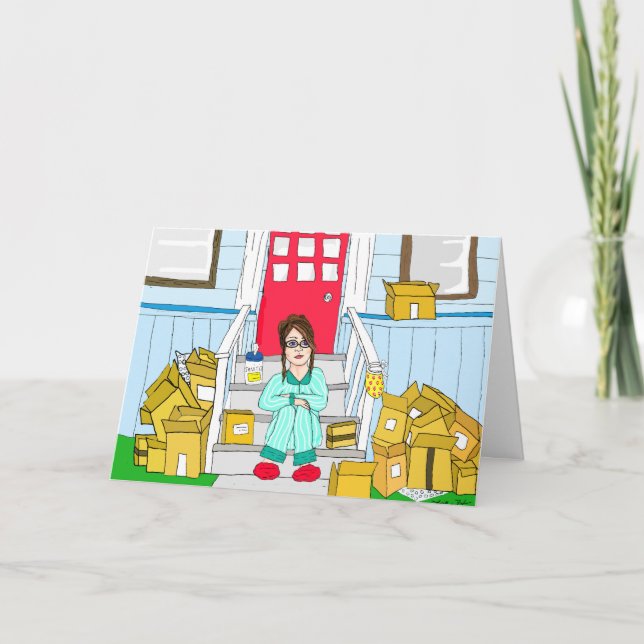 Abschalten sozialer Distanz isolierter Spaß Karte (Vorderseite)