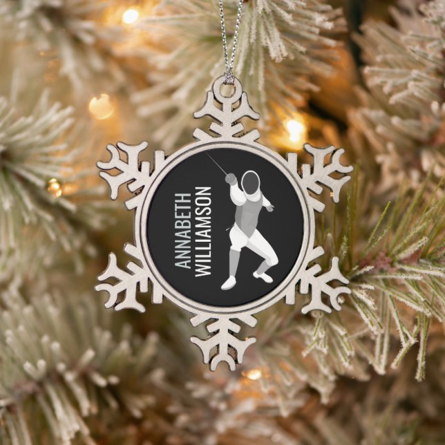 Abschaltung Schneeflocken Zinn-Ornament (Baum)