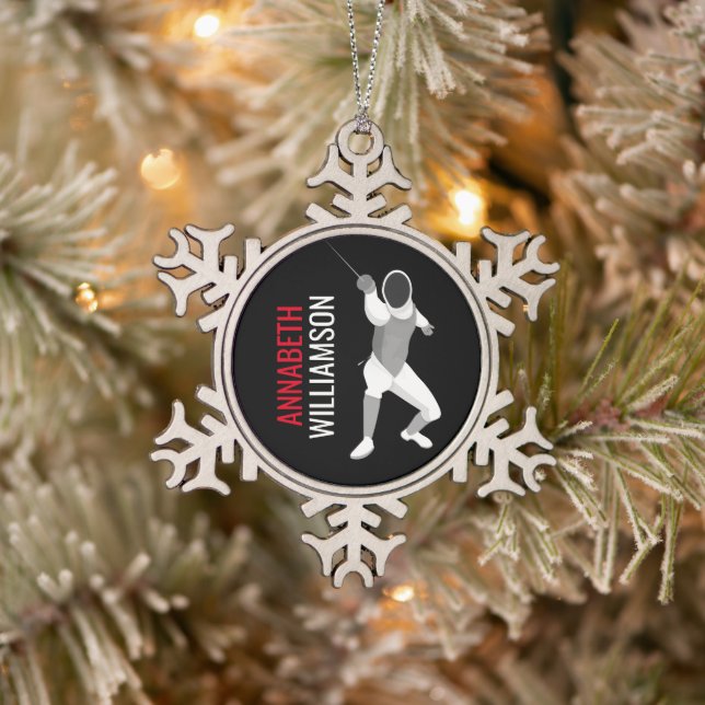 Abschaltung Schneeflocken Zinn-Ornament (Baum)