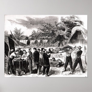 Abschiebung der Verwundeten nach dem Antietam Poster