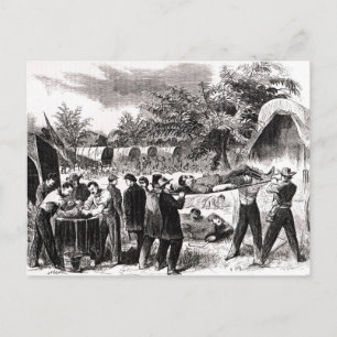 Abschiebung der Verwundeten nach dem Antietam Postkarte