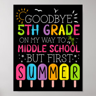 Abschied 5. Klasse Abschluss zur Mittelschule erst Poster