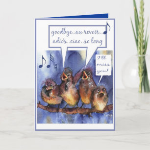 Abschied, Abschied, au revoir, adios, ciao, gute R Karte