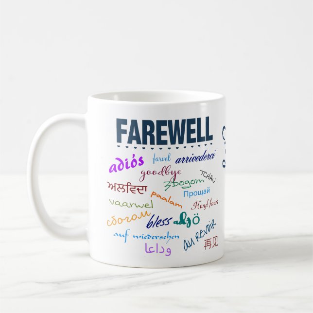 Abschied Verlassend Kaffeetasse (Links)